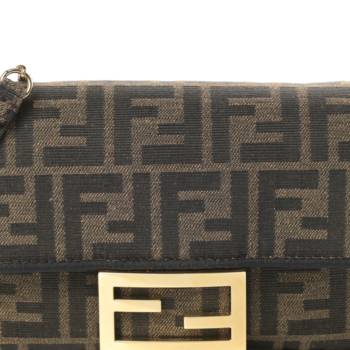 Fabric Jacquard FF 1974 Mini Baguette Tobacco Moro Black