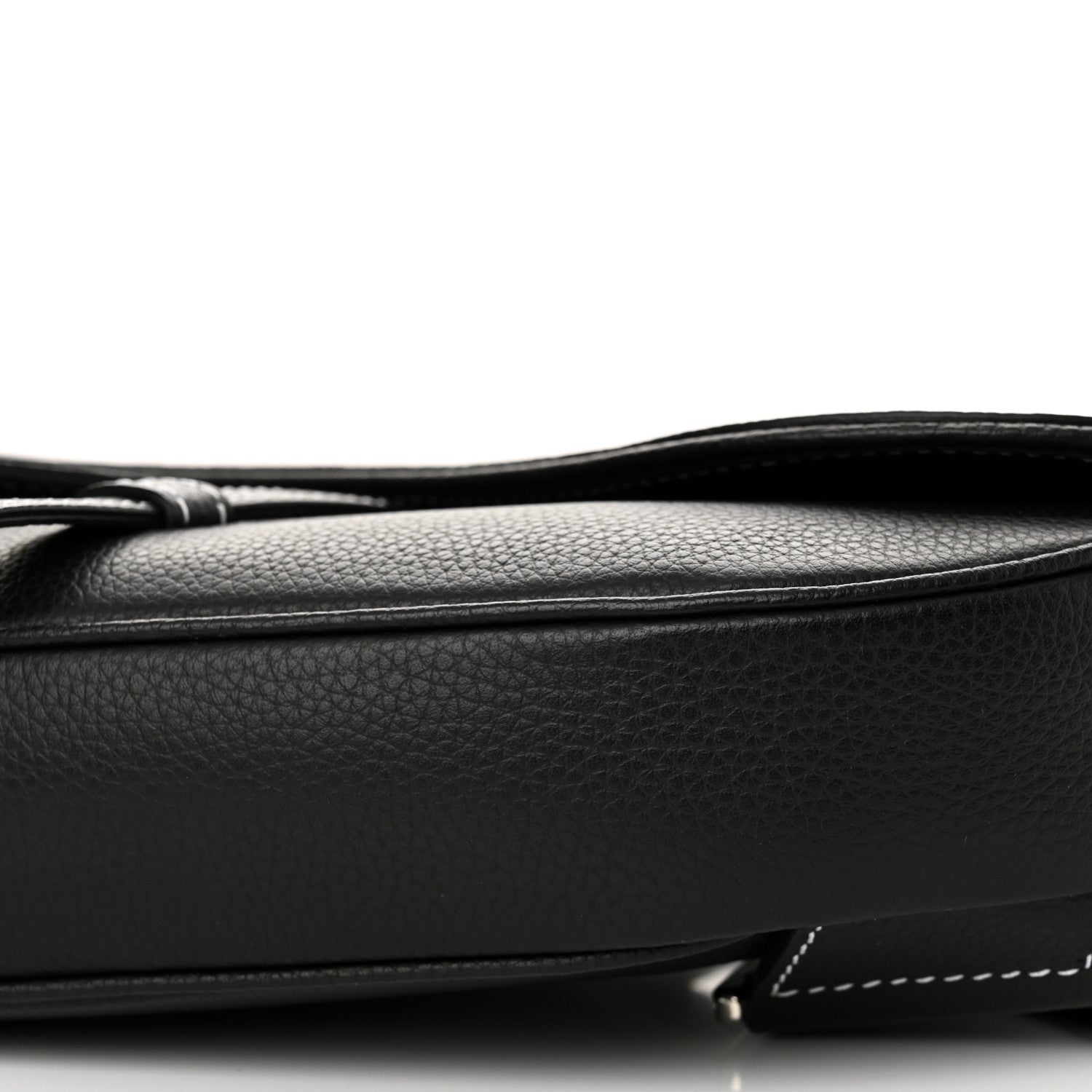 Christian Dior Grained Calfskin Mens Saddle Bag Black 11 of 11