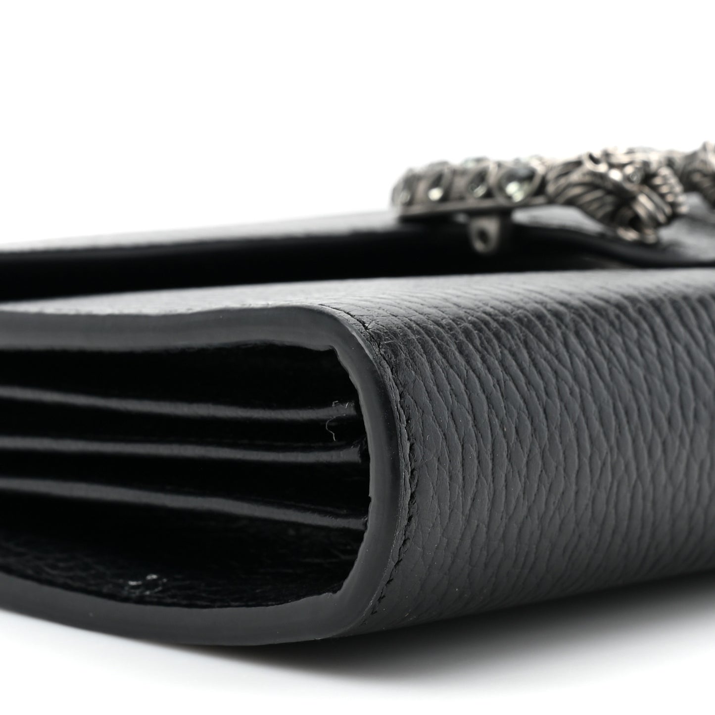 Calfskin Mini Dionysus Chain Wallet Black