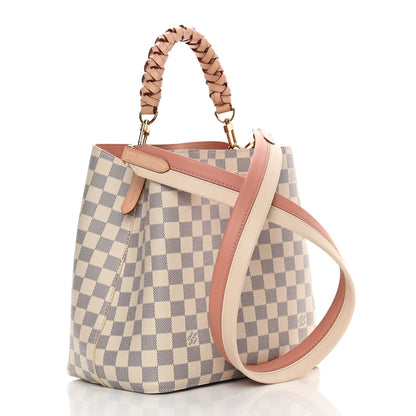 Louis Vuitton Damier Azur Braided Neonoe MM Peach Cream 3 of 12