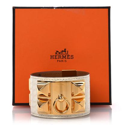 Hermes Matte Alligator Collier de Chien CDC Bracelet T1 Nata 9 of 9