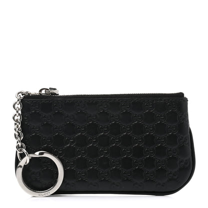 Gucci Microguccissima Key Ring Coin Case Black 1 of 8