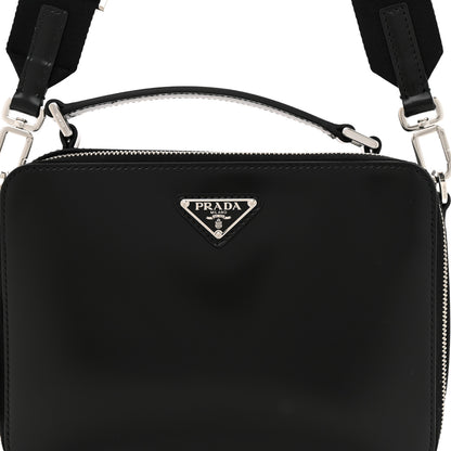 Prada Spazzolato Medium Brique Crossbody Bag Black 8 of 10