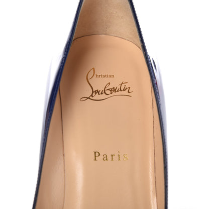 Christian Louboutin Patent Pigalle Follies 85 Pumps 38.5 China Blue 7 of 8