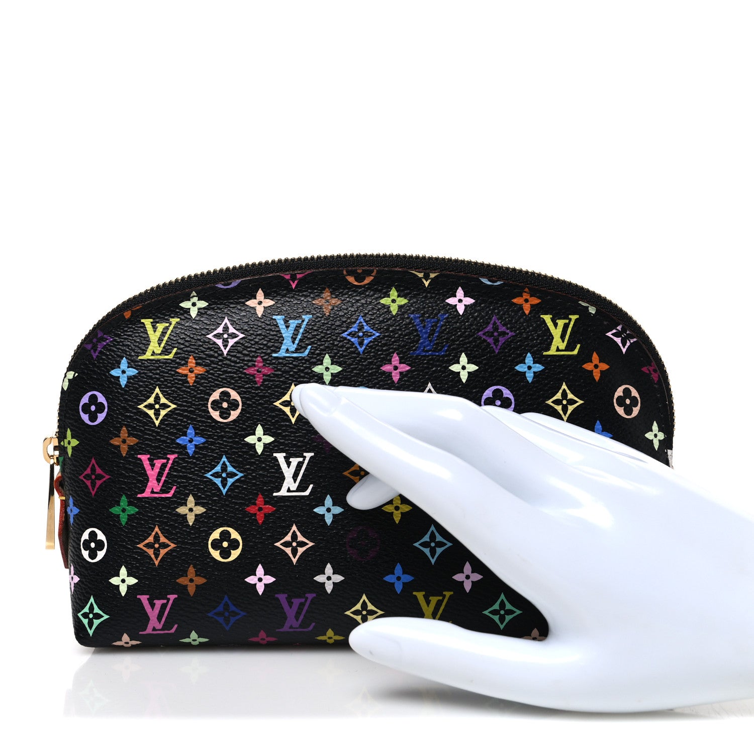 Louis Vuitton Monogram Multicolor Cosmetic Pouch Black Grenade 2 of 6