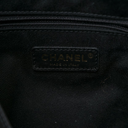 Chanel Mixed Fibers Deauville Drawstring Bag Black 6 of 11