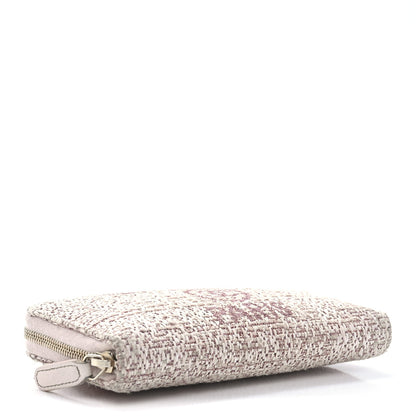 Chanel Lurex Canvas Deauville Medium Zip Around Wallet Pink 4 of 11