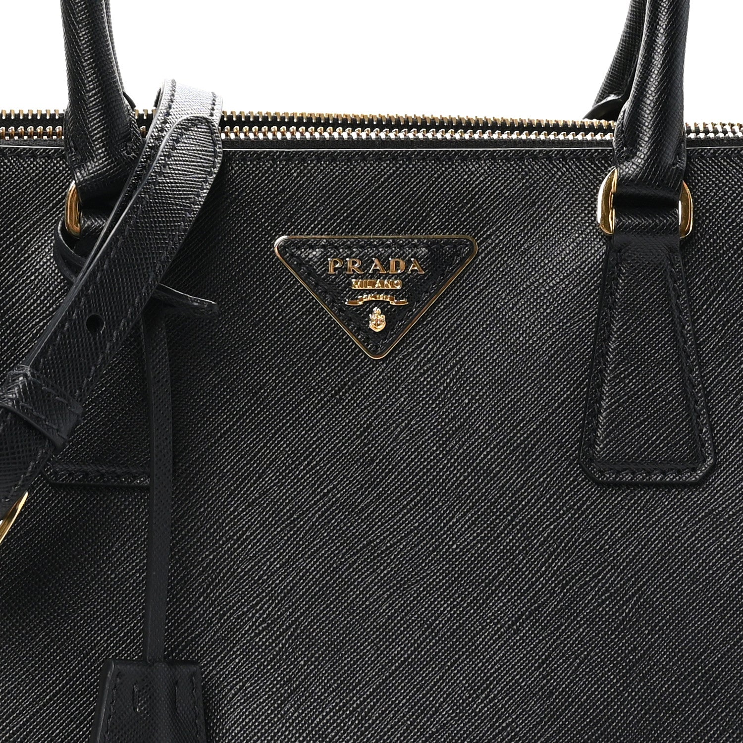 Prada Saffiano Small Galleria Double Zip Tote Black 7 of 9