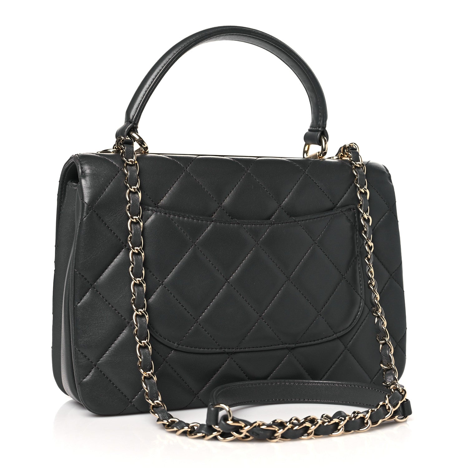 Chanel Lambskin Quilted Small Trendy CC Flap Dual Handle Bag Grey 3 of 11