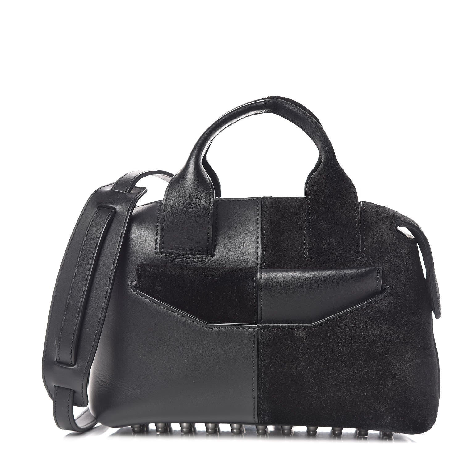 Alexander Wang Suede Calfskin Small Rogue Satchel Black Silver Hardware 1 of 14