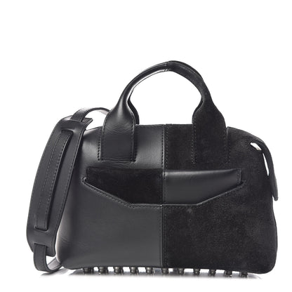 Alexander Wang Suede Calfskin Small Rogue Satchel Black Silver Hardware 1 of 14
