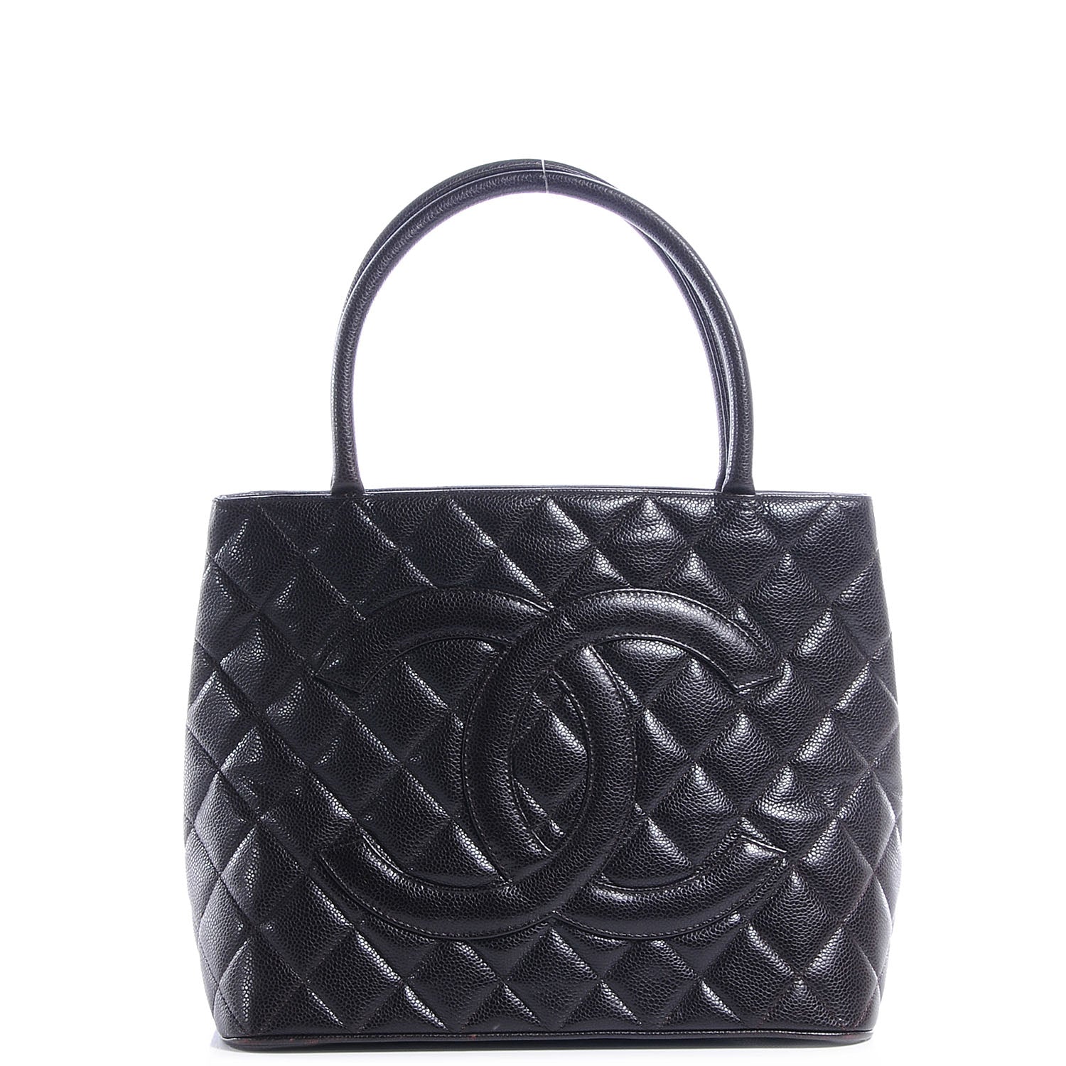 Chanel Caviar Medallion Tote Dark Brown 1 of 7