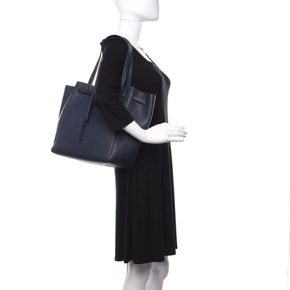 Celine Soft Grained Calfskin Small Belt Cabas Phantom Navy 2 of 12