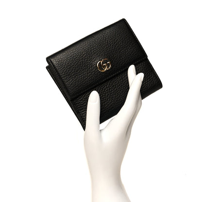 Gucci Dollar Calfskin Double G French Flap Wallet Black 2 of 8