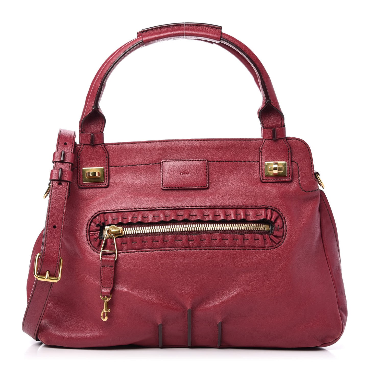 Calfskin Shoulder Bag Red