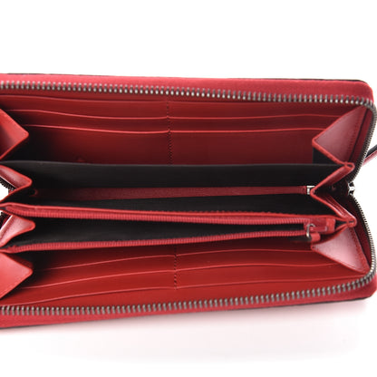 Gucci Guccissima Signature Zip Around Wallet Hibiscus Red 5 of 9