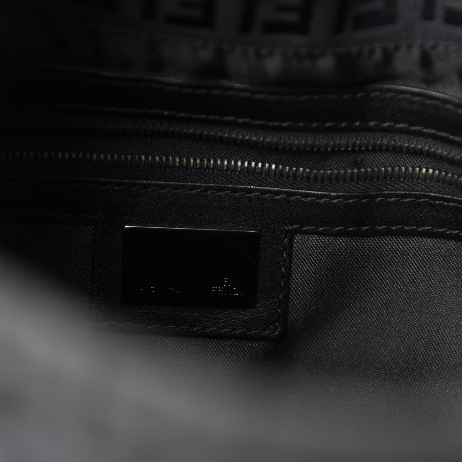 Fendi Zucchino Mama Baguette Black 8 of 10