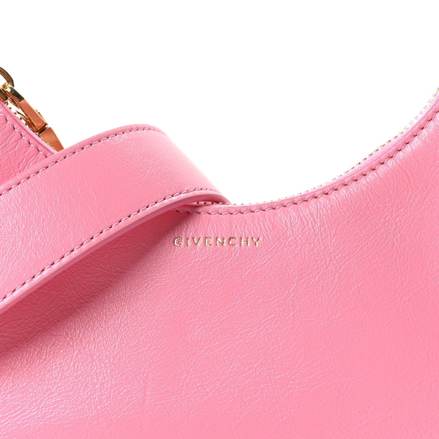 Smooth Calfskin Mini Moon Cut Out Shoulder Bag Bright Pink