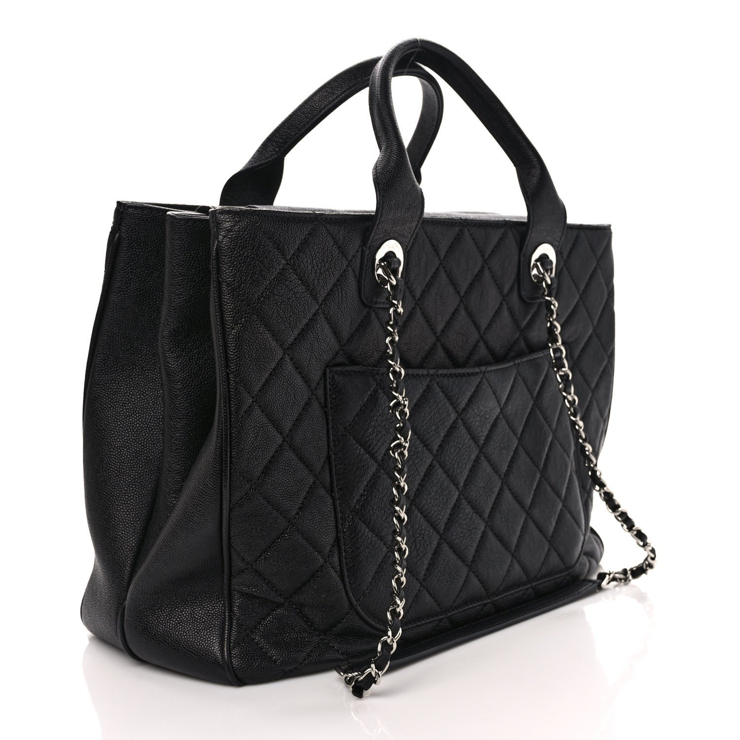 Chanel Caviar Quilted Large Urban Companion Top Handle Shopping Tote Black 3 of 9