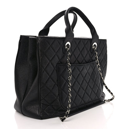 Chanel Caviar Quilted Large Urban Companion Top Handle Shopping Tote Black 3 of 9