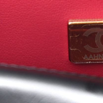 Chanel Lambskin Enamel Quilted Mini Pending CC Square Flap Black 7 of 9