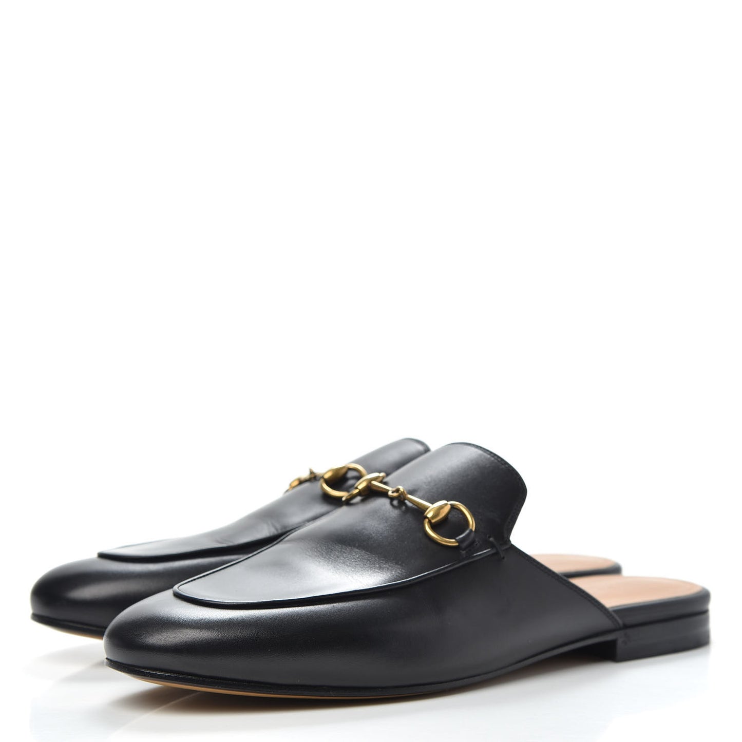Calfskin Womens Princetown Slippers 39 Black