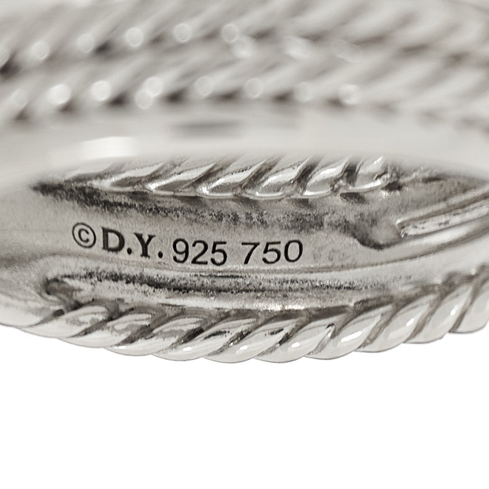 David Yurman Sterling Silver 18K Yellow Gold 6mm X Crossover Ring 54 7 4 of 4
