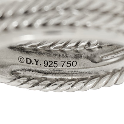 David Yurman Sterling Silver 18K Yellow Gold 6mm X Crossover Ring 54 7 4 of 4