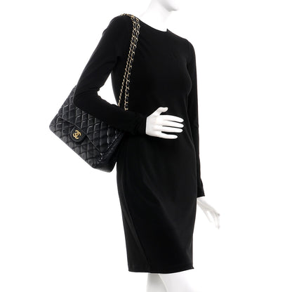 Chanel Lambskin Quilted Jumbo Single Flap Black 2 of 13