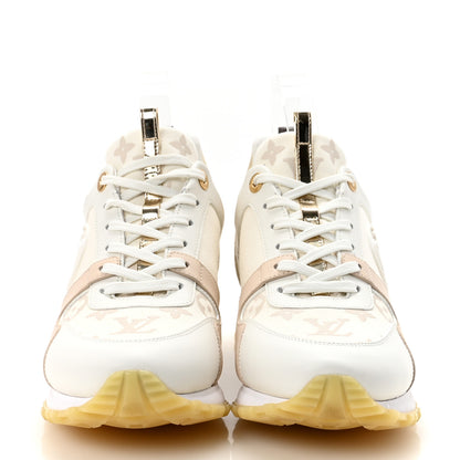 Louis Vuitton Monogram Calfskin Run Away Sneakers 40.5 Beige Gold 3 of 9