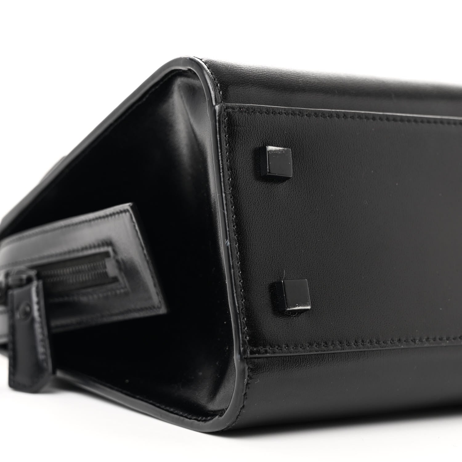 Saint Laurent Shiny Calfskin Small Uptown Tote Black 9 of 13