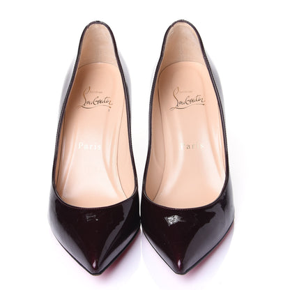 Christian Louboutin Metal Patent Piou Piou 85 Pumps 36.5 Rouge Noir 5 of 10