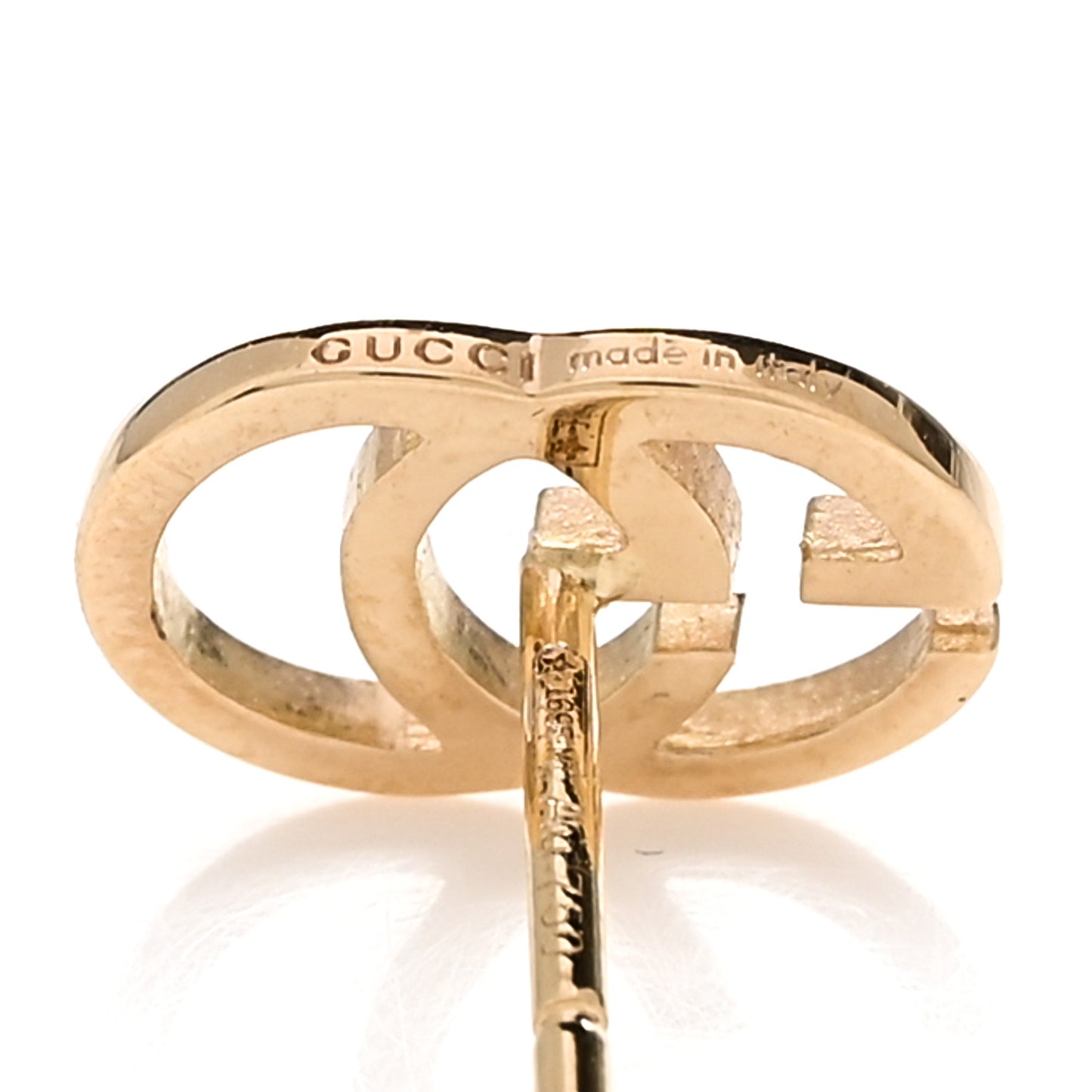 18K Yellow Gold GG Tissue Stud Earrings