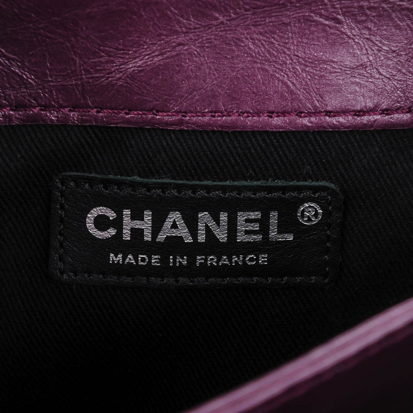 Metallic Calfskin Quilted Mini Mineral Nights Flap Dark Purple
