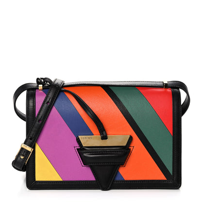 Loewe Calfskin Barcelona Striped Shoulder Bag Multicolor 1 of 15