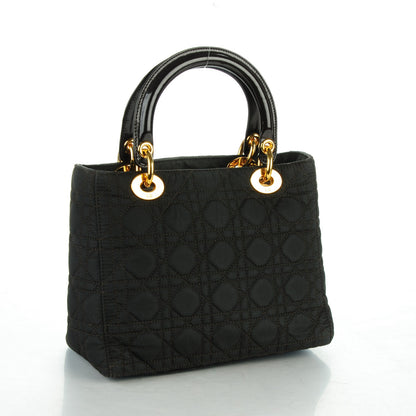 Christian Dior Nylon Cannage Medium Lady Dior Marron Fonce 3 of 9