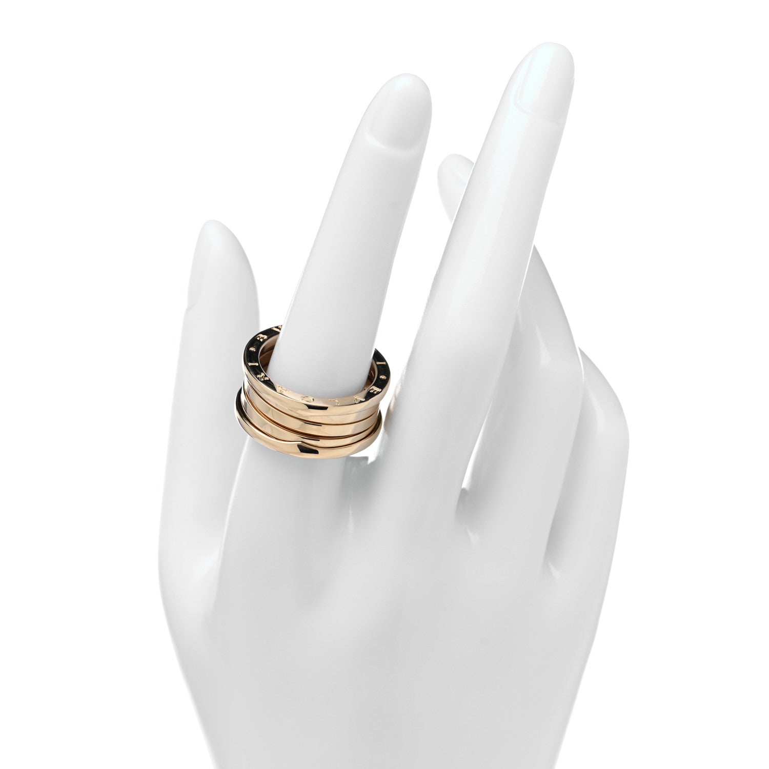 Bulgari 18K Yellow Gold B.Zero1 Four-Band Ring 59 8.75 2 of 5
