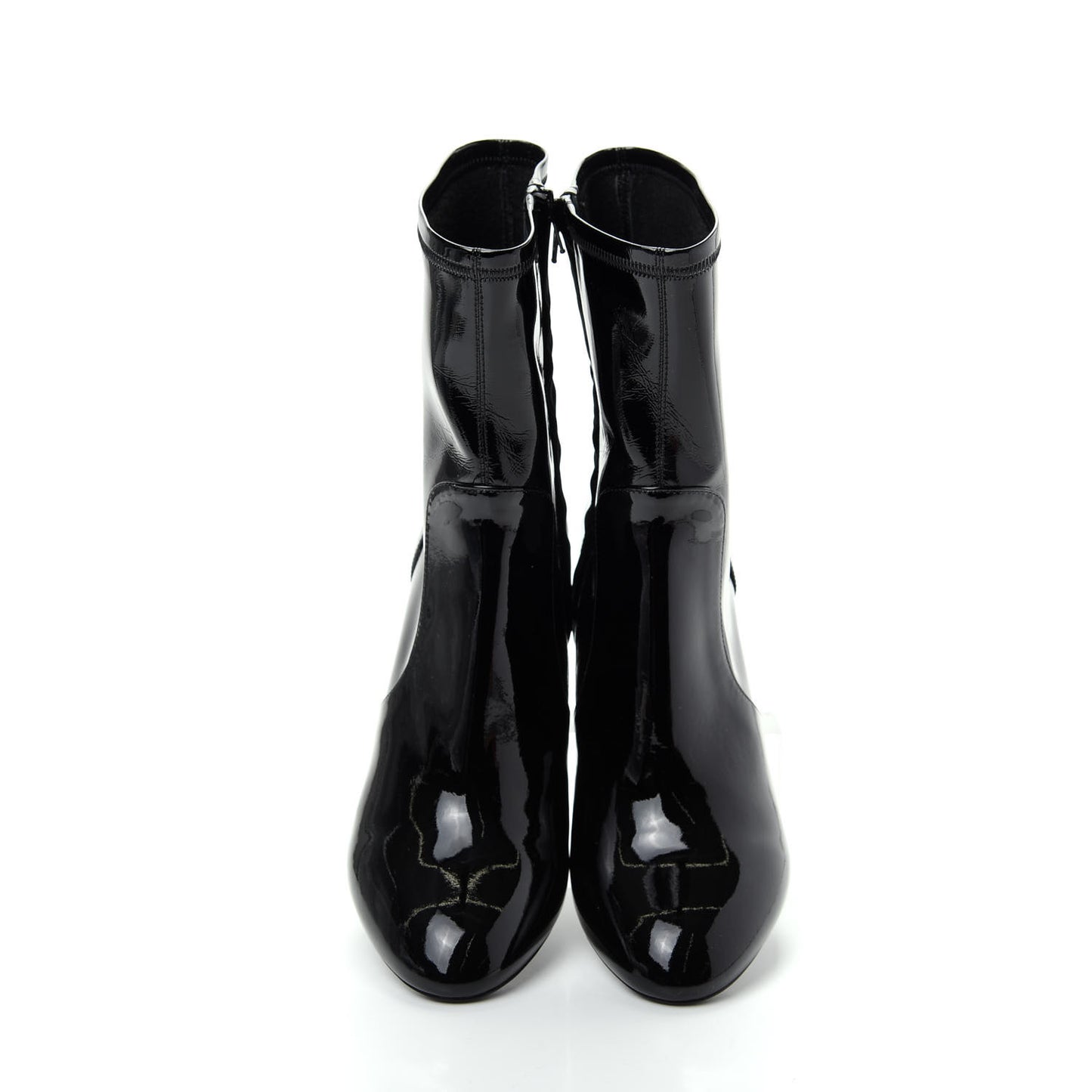 Patent Silhouette Ankle Boots 37.5 Black