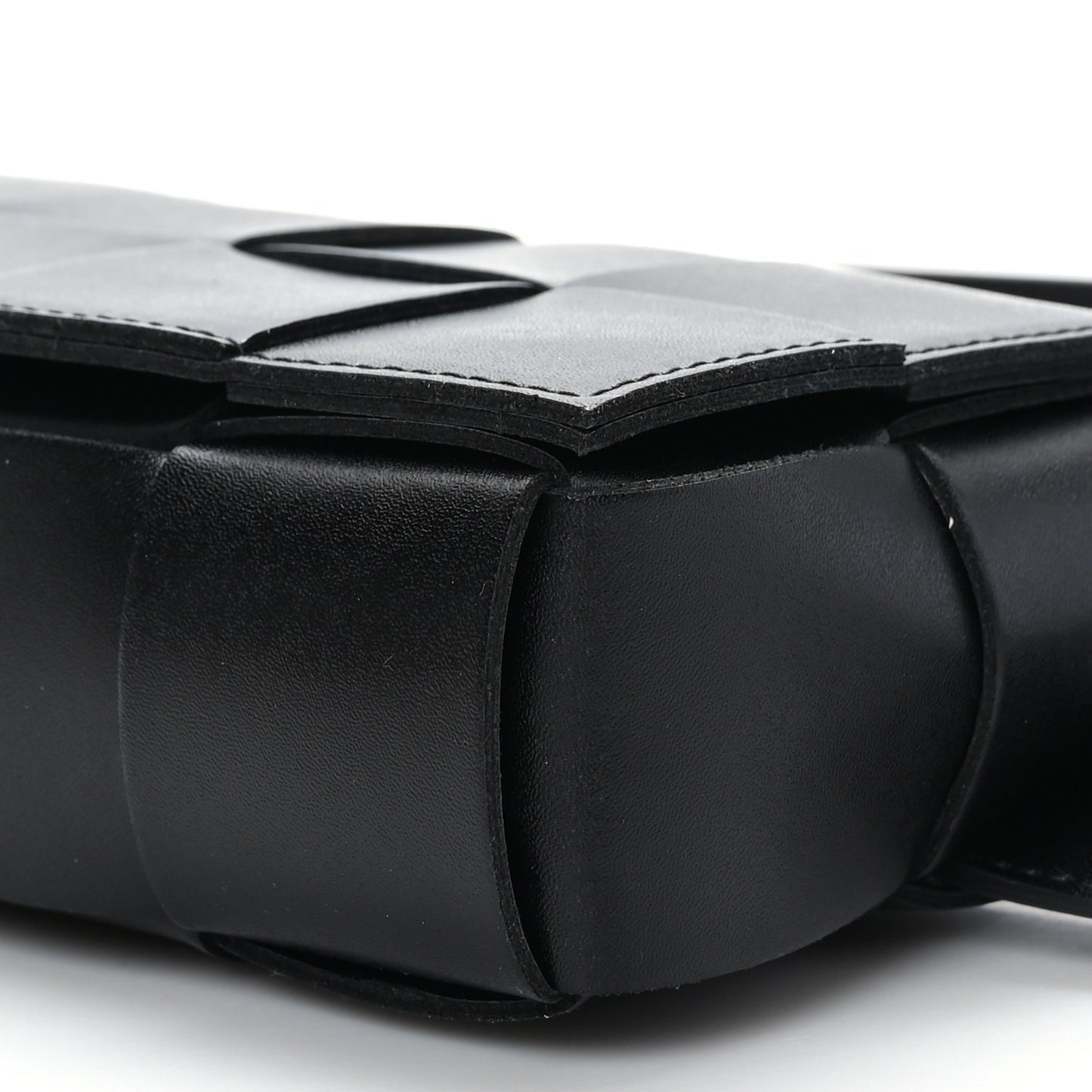 Nappa Maxi Intreccio The Belt Cassette Bag Black