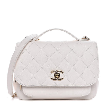 Chanel Caviar Quilted Medium Business Affinity Flap White 1 of 8