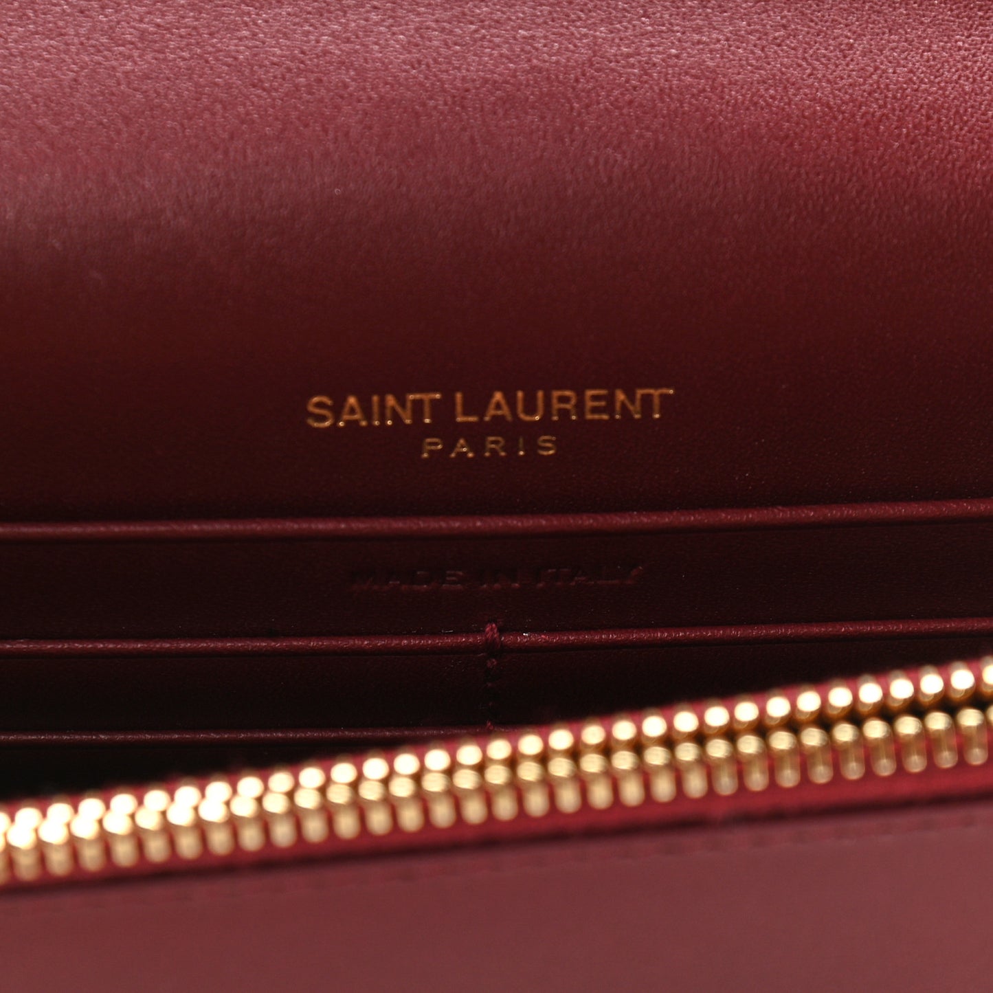 Smooth Calfskin Classic Monogram Kate Tassel Chain Wallet Palissandre