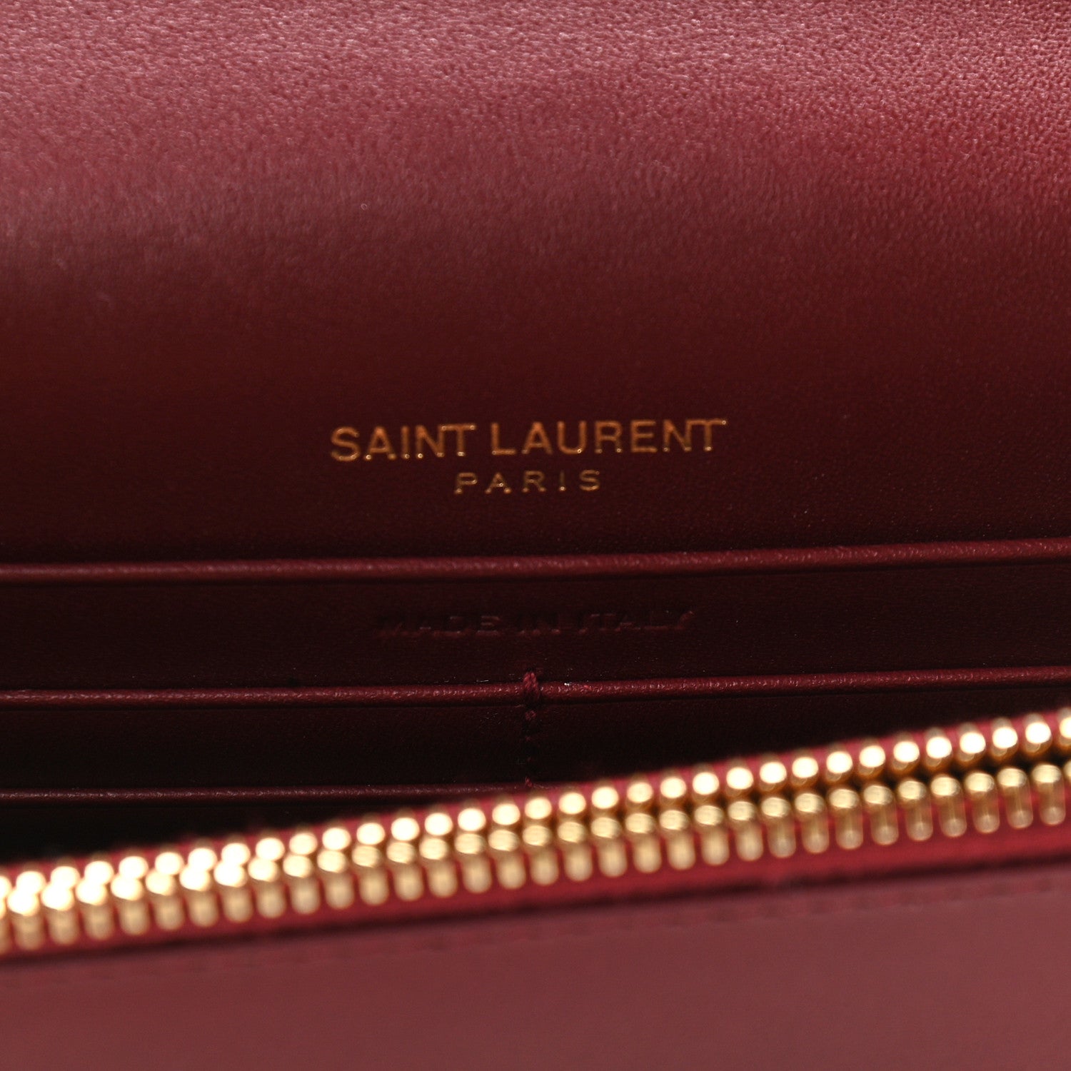 Saint Laurent Smooth Calfskin Classic Monogram Kate Tassel Chain Wallet Palissandre 8 of 8