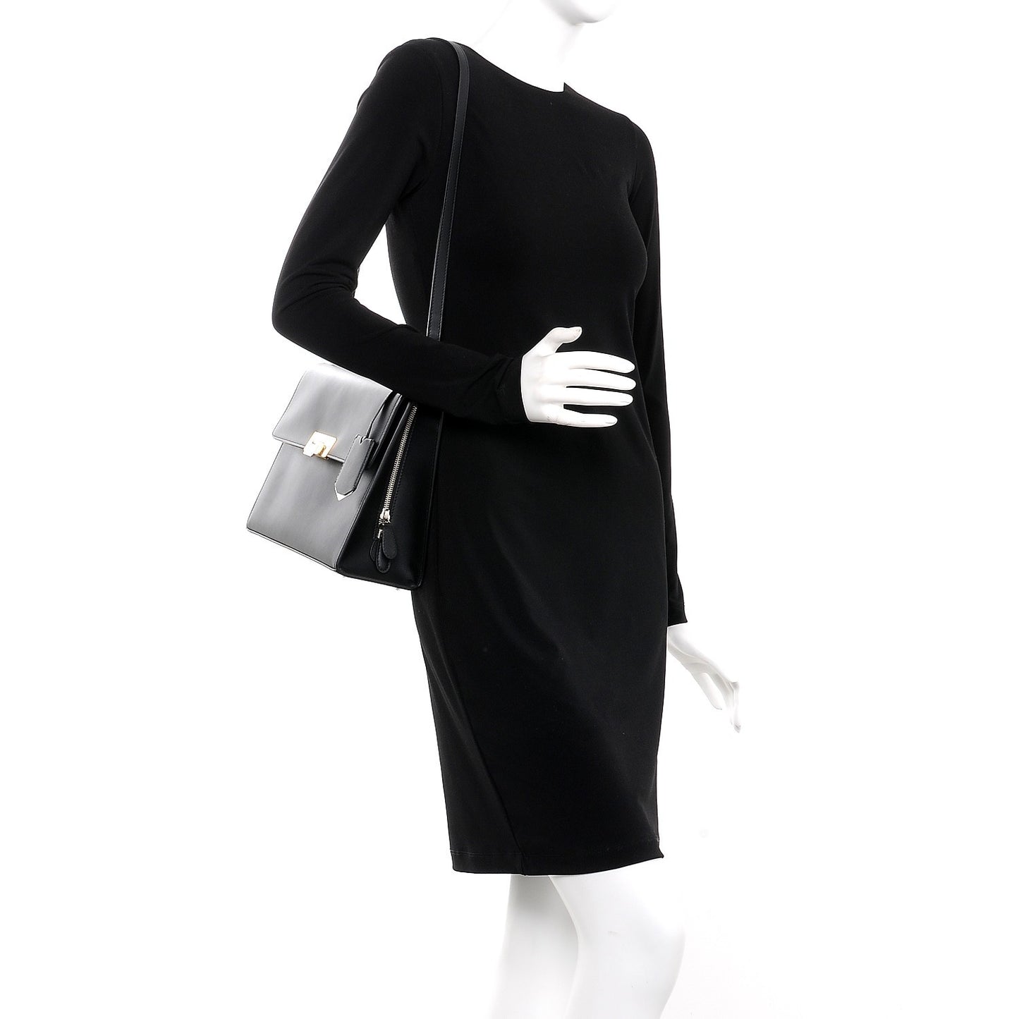 Veau Le Dix S New Cartable Briefcase Black