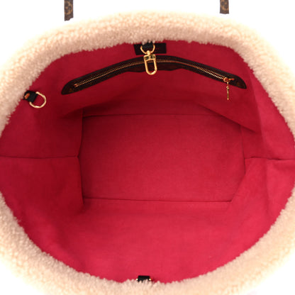 Louis Vuitton Calfskin Monogram Teddy Neverfull MM Black 6 of 11