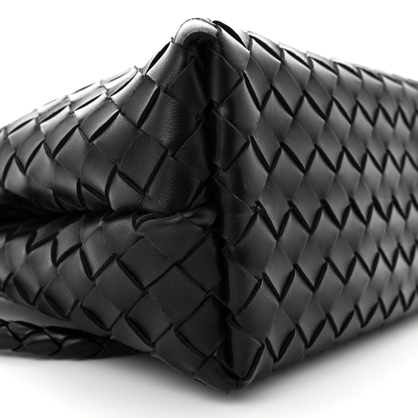 Nappa Intrecciato Medium Andiamo Shoulder Bag Black