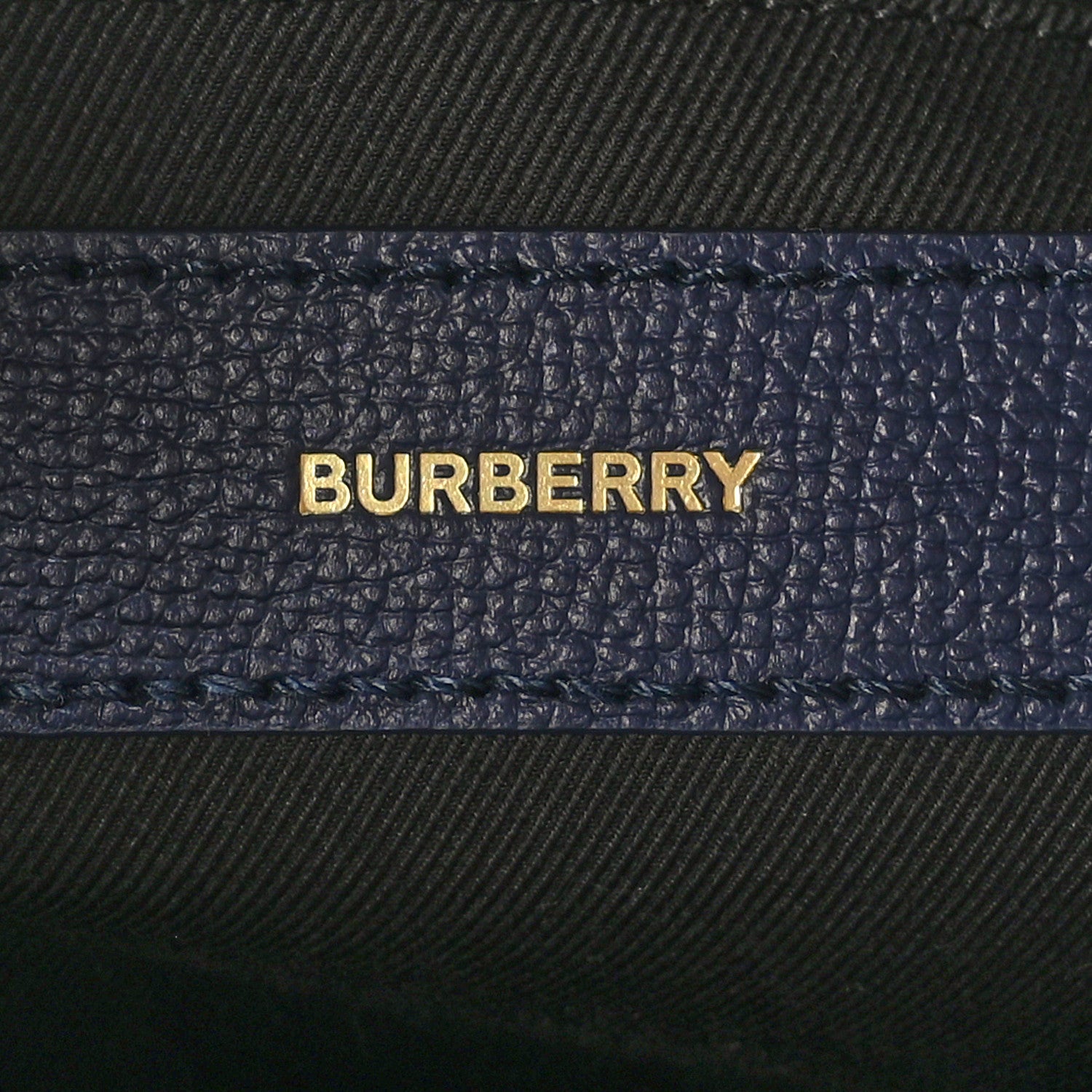 Burberry Derby Calfskin House Check Medium Banner Tote Ink Blue 6 of 8