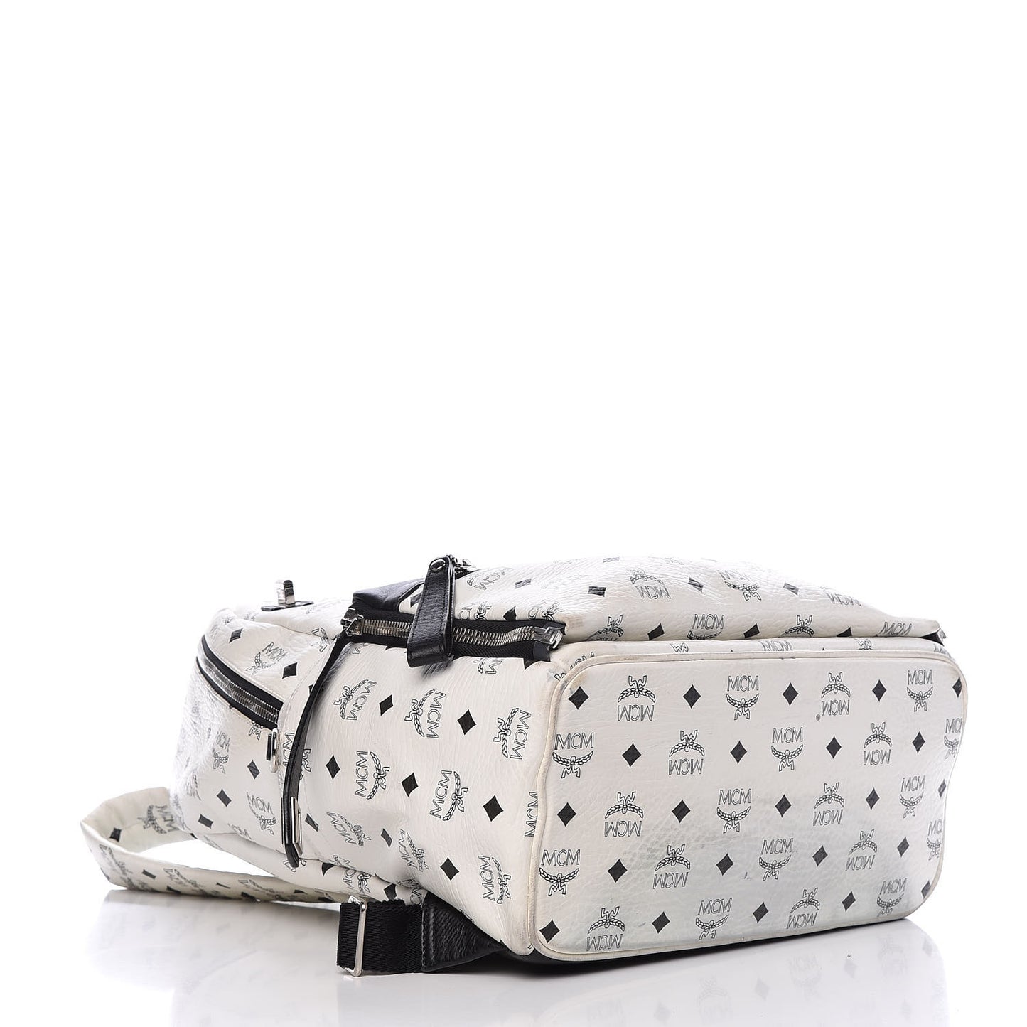 Visetos Studded Medium Dual Stark Backpack White