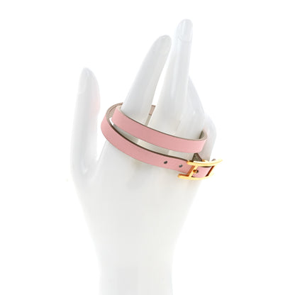 Hermes Swift Behapi Double Tour Bracelet T2 Rose Sakura Gris Perle 2 of 5
