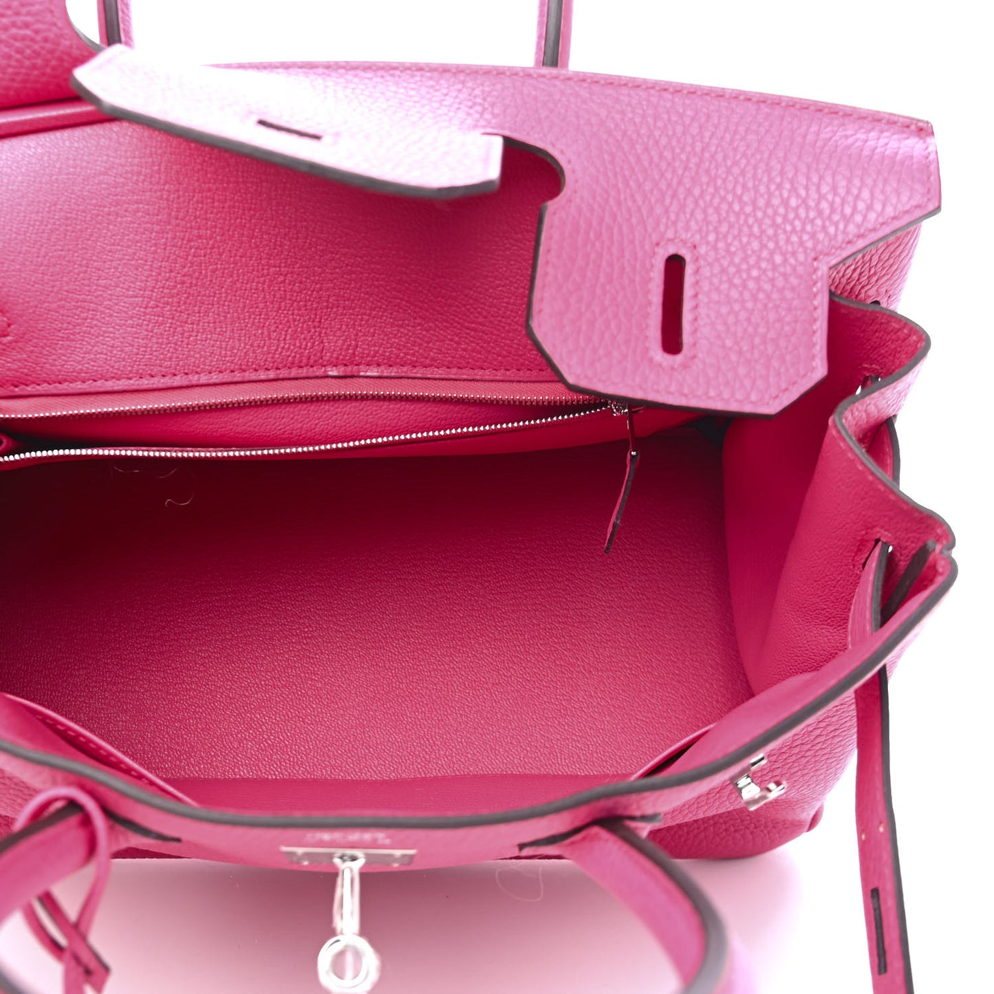Taurillon Clemence Birkin 30 Rose Shocking