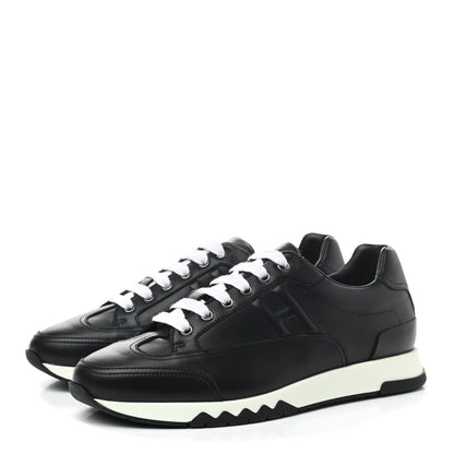 Hermes Calfskin Womens Trail Sneakers 40 Black 3 of 8